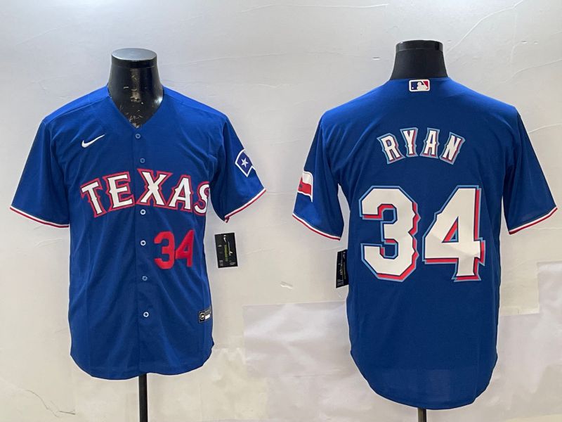 Men Texas Rangers #34 Ryan Blue Game 2025 Nike MLB Jersey style 2